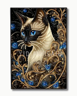 Diamond Painting  Notizbuch Siamkatze